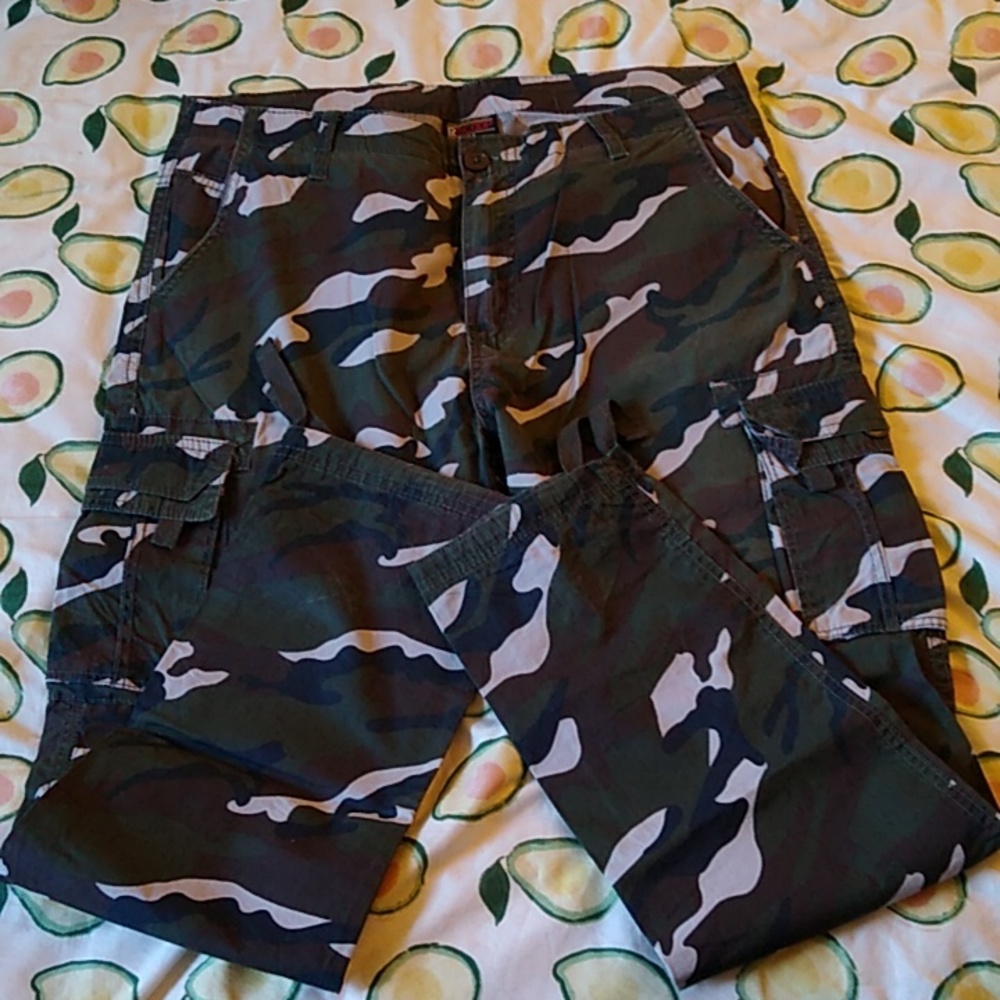 MENS R SCOOP CAMO CARGO PANTS